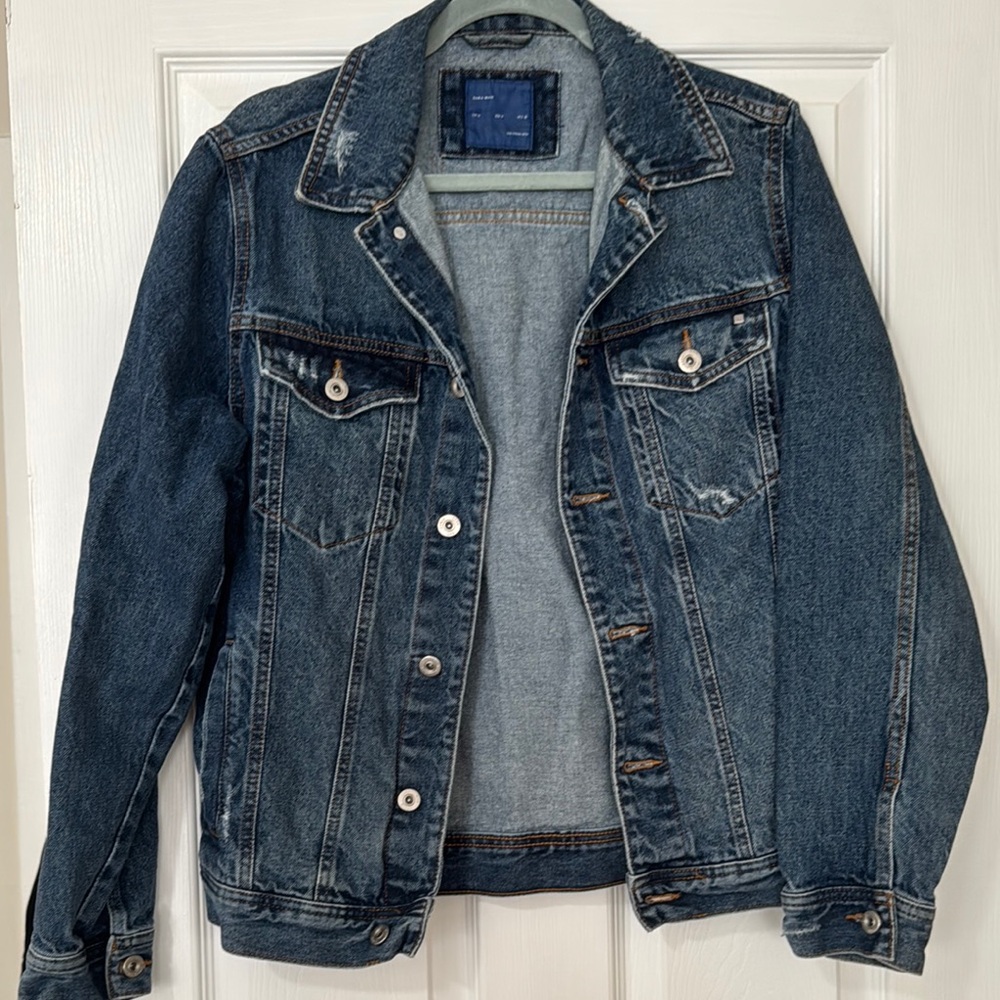 Zara Blue Lightweight Shirt Jacket with Trucker Style